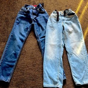 Two pairs of boys, jeans, size 10, and size 8